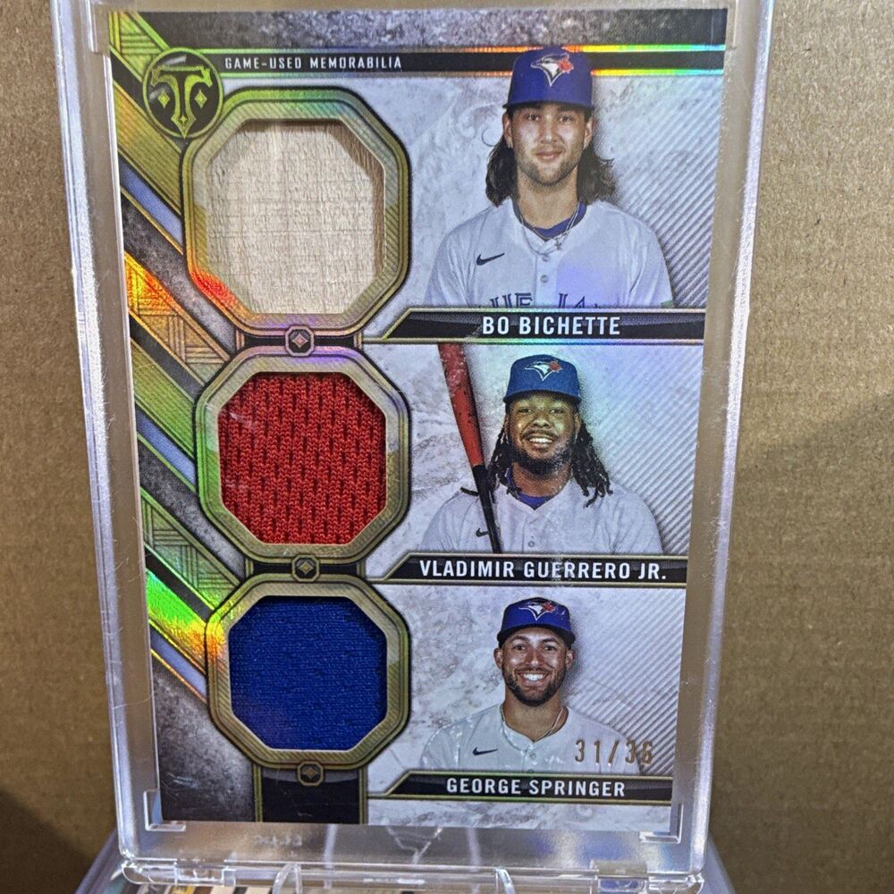 2024 Topps Triple Threads Relic Combo RCC-BGS Bichette/Guerrero/Springer 31/36